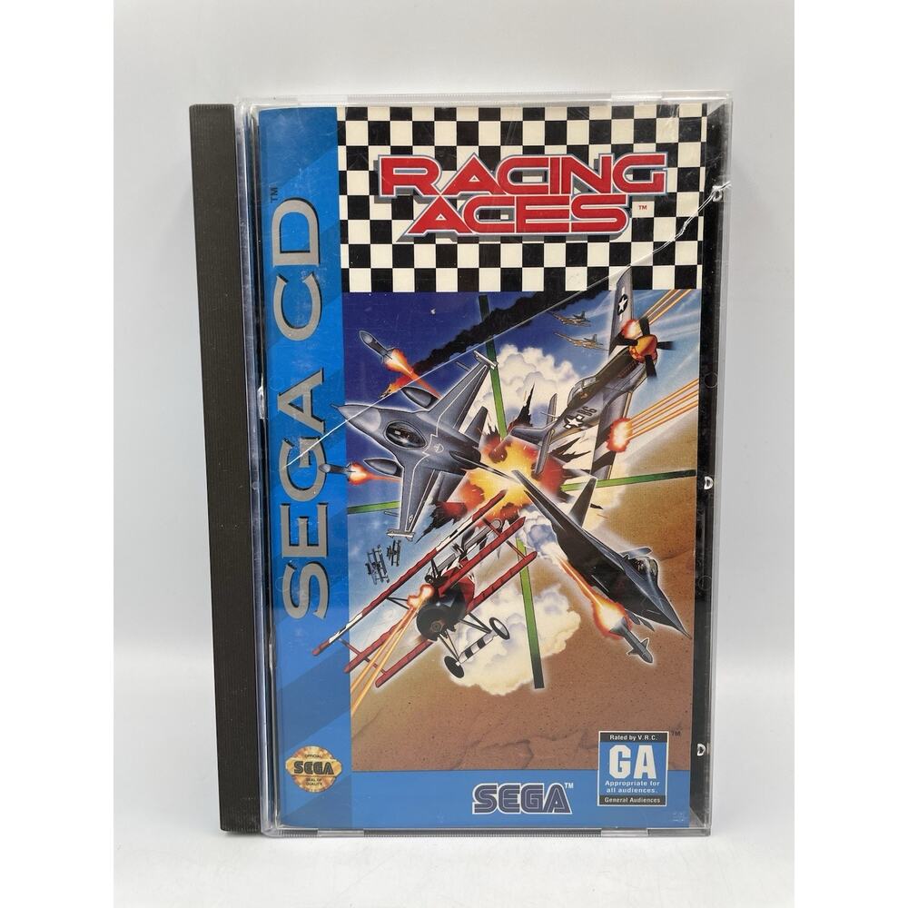 Racing Aces Sega CD, 1993 Complete CIB Tested Working - Fast Shipping!